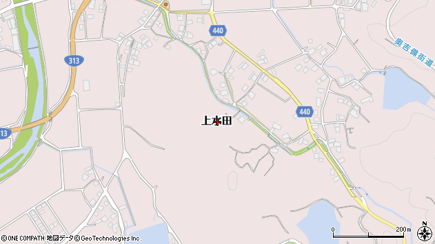 〒716-1411 岡山県真庭市上水田の地図