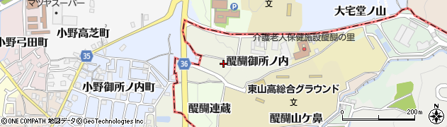 京都府京都市伏見区醍醐狭間周辺の地図