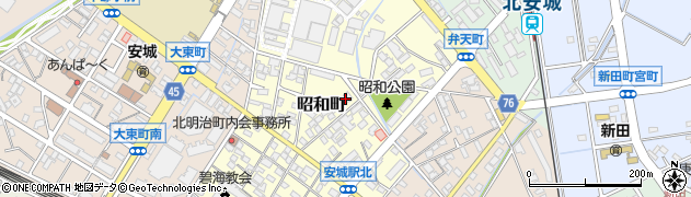 愛知県安城市昭和町周辺の地図