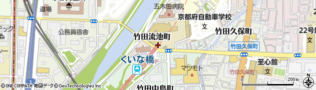 京都府京都市伏見区竹田流池町周辺の地図