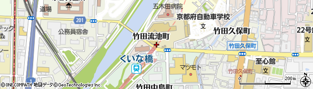 京都府京都市伏見区竹田流池町周辺の地図