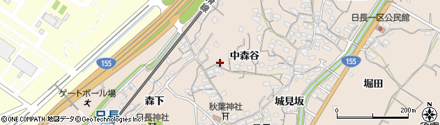 愛知県知多市日長中森谷98周辺の地図