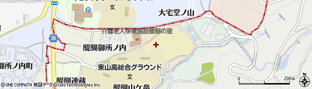 京都府京都市伏見区醍醐内ケ井戸周辺の地図