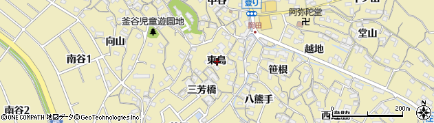 愛知県知多市岡田東島周辺の地図
