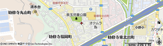 京都府京都市山科区勧修寺西北出町周辺の地図