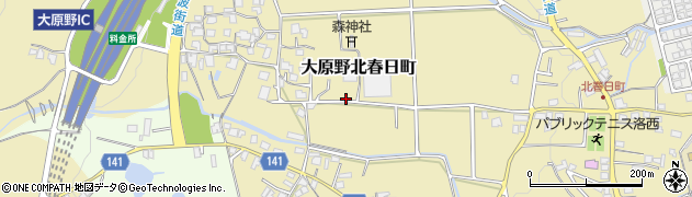 京都府京都市西京区大原野北春日町周辺の地図
