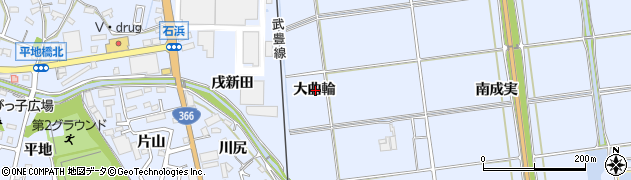 愛知県知多郡東浦町石浜大曲輪周辺の地図