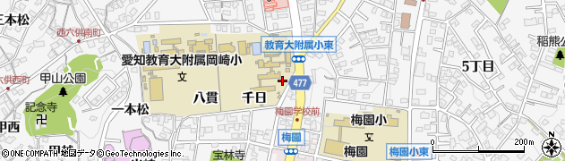 愛知県岡崎市六供町（南床屋）周辺の地図