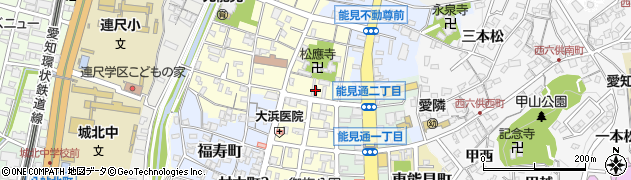 メナード化粧品　岡崎松本代行店周辺の地図