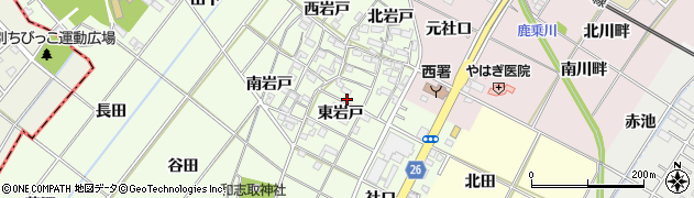 愛知県岡崎市西本郷町東岩戸周辺の地図