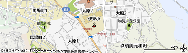 静岡県伊東市大原周辺の地図