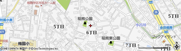 愛知県岡崎市稲熊町周辺の地図