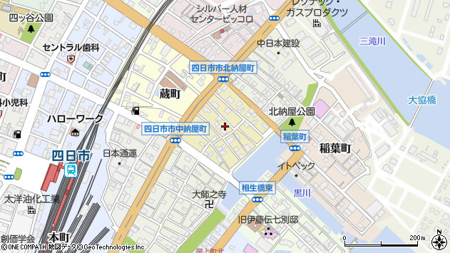 〒510-0048 三重県四日市市中納屋町の地図