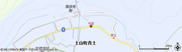 中道周辺の地図