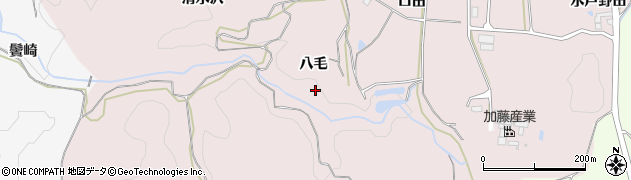 愛知県岡崎市田口町（八毛）周辺の地図