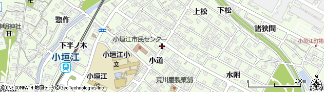 愛知県刈谷市小垣江町小道周辺の地図