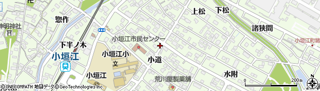 愛知県刈谷市小垣江町（小道）周辺の地図