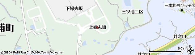 愛知県東浦町（知多郡）緒川（上婦夫坂）周辺の地図