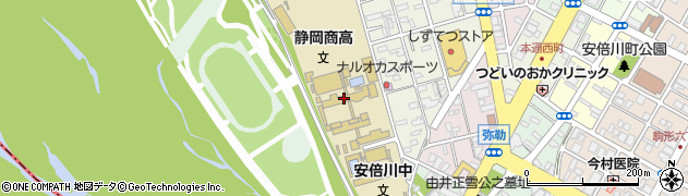 静岡県立静岡商業高等学校周辺の地図