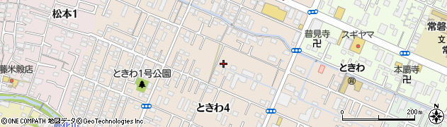 三重県四日市市ときわ周辺の地図