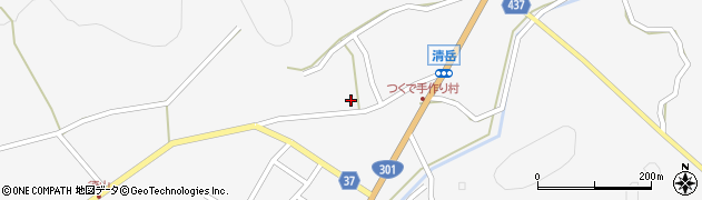 愛知県新城市作手清岳道上周辺の地図