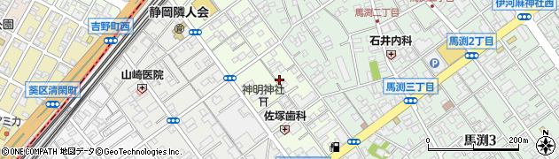 静岡県静岡市駿河区宮本町周辺の地図