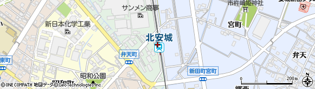 北安城駅周辺の地図