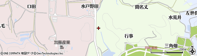 愛知県岡崎市板田町（行事）周辺の地図
