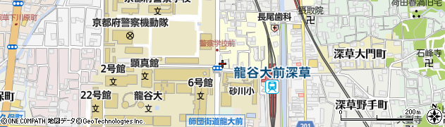 京都府京都市伏見区深草今在家町周辺の地図