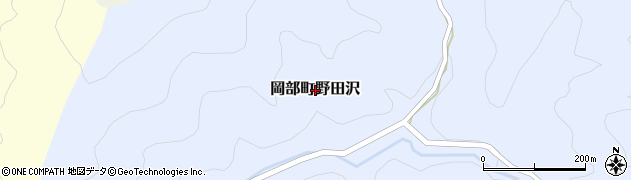 静岡県藤枝市岡部町野田沢周辺の地図
