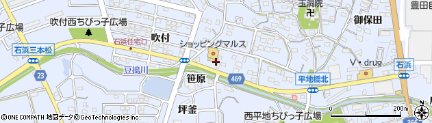 愛知県東浦町（知多郡）石浜（八ツ針）周辺の地図