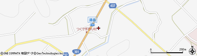 愛知県新城市作手清岳中屋敷周辺の地図