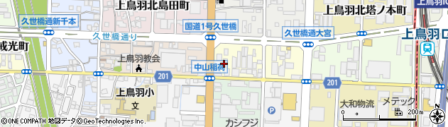 京都府京都市南区上鳥羽南花名町周辺の地図