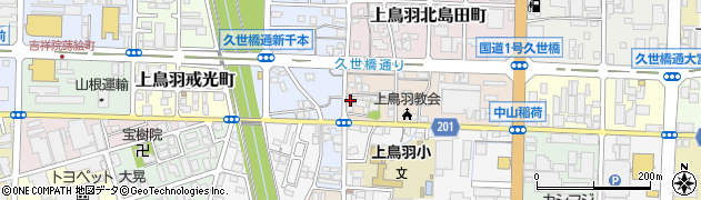 京都府京都市南区上鳥羽南島田町周辺の地図