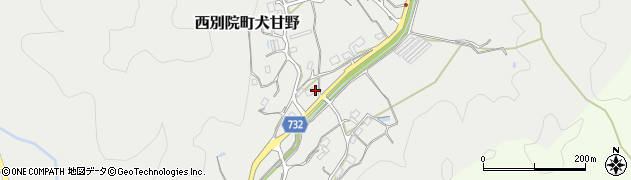 京都府亀岡市西別院町犬甘野（円浄法）周辺の地図