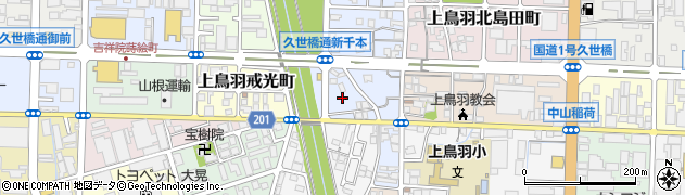 京都府京都市南区上鳥羽南村山町周辺の地図