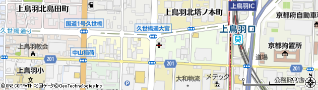 京都府京都市南区上鳥羽南塔ノ本町周辺の地図