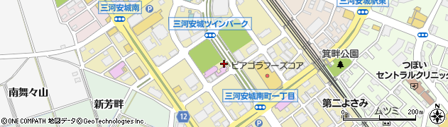 愛知県安城市三河安城南町周辺の地図