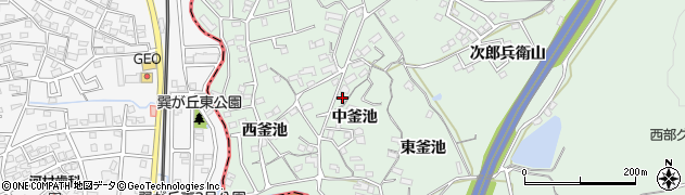 愛知県知多郡東浦町緒川中釜池85周辺の地図
