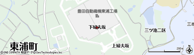 愛知県東浦町（知多郡）緒川（下婦夫坂）周辺の地図