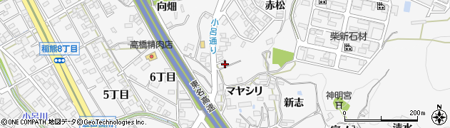 愛知県岡崎市小呂町（マヤシリ）周辺の地図