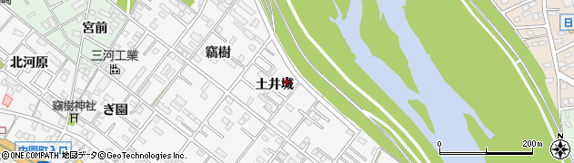 愛知県岡崎市矢作町（土井城）周辺の地図