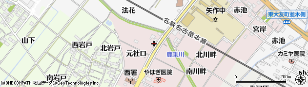 愛知県岡崎市暮戸町（元社口）周辺の地図