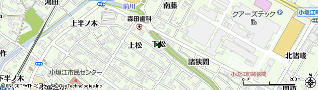 愛知県刈谷市小垣江町下松周辺の地図
