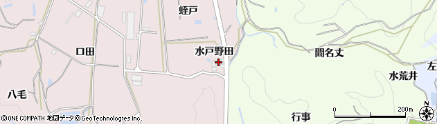 愛知県岡崎市田口町（水戸野田）周辺の地図