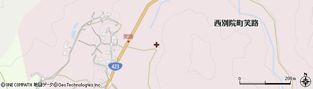 京都府亀岡市西別院町笑路（番留）周辺の地図