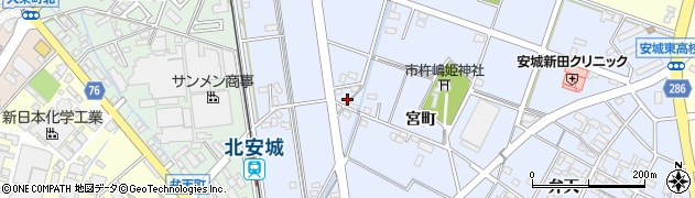 愛知県安城市新田町新栄27周辺の地図