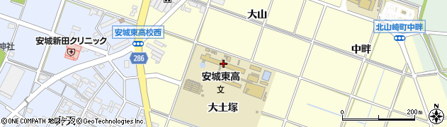 愛知県立安城東高等学校周辺の地図