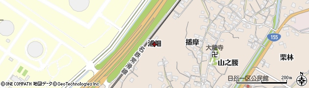 愛知県知多市日長（浦畑）周辺の地図
