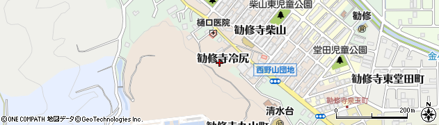 京都府京都市山科区勧修寺冷尻周辺の地図